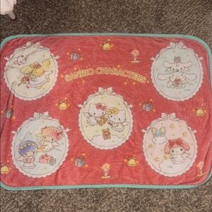 Sanrio Character Pink and Green Blanket